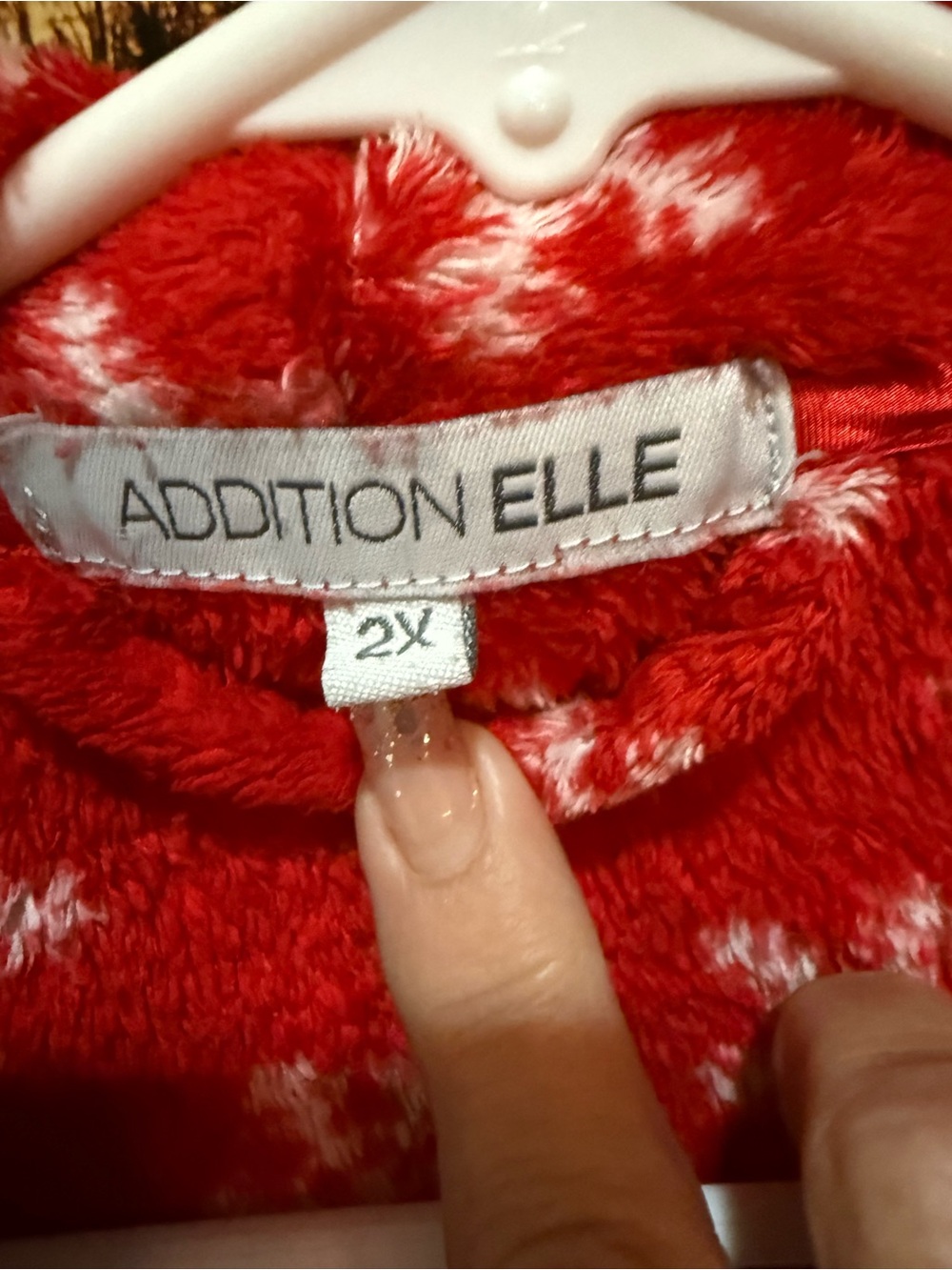 Addition Elle Snowflake Plush Robe Size 2X - Picture 3 of 3